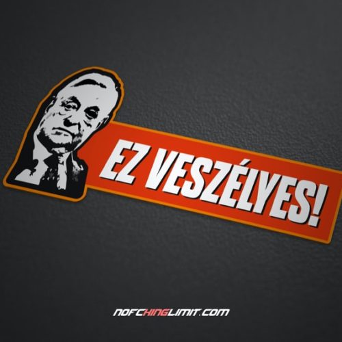 Ez veszélyes! matrica