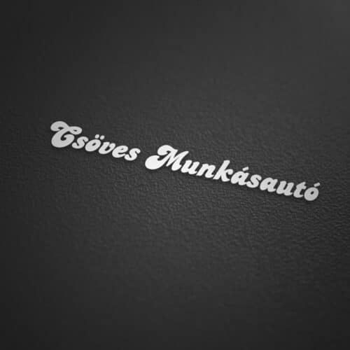 Csöves munkásautó matrica